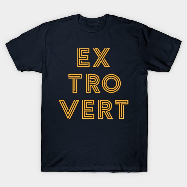 Extrovert - Yellow Print T-Shirt by Teeworthy Designs